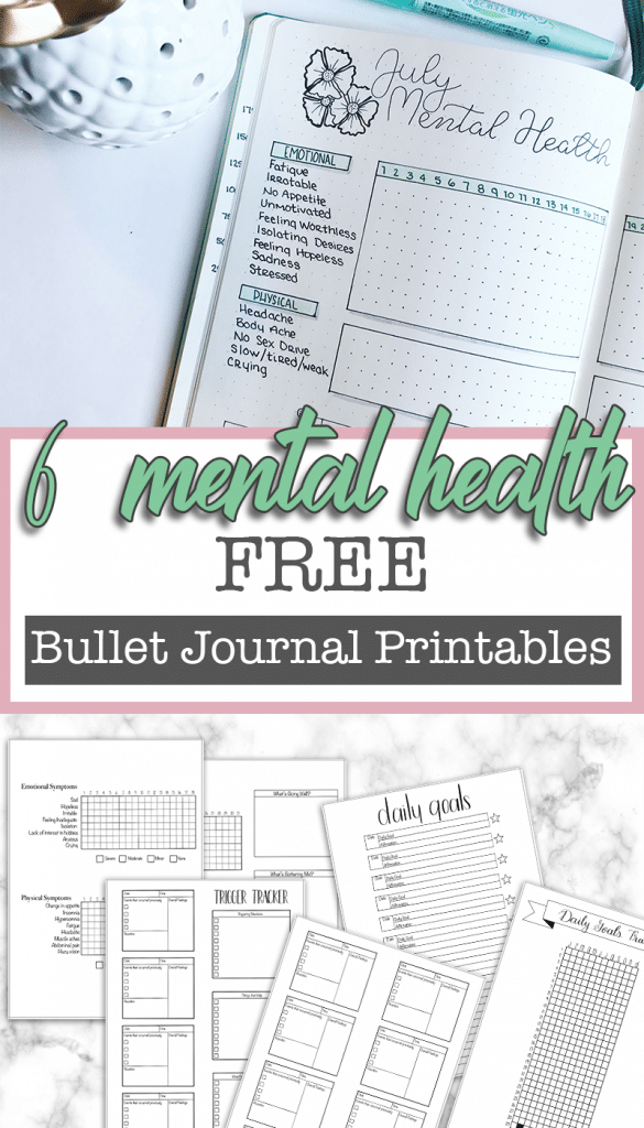 Mental Health Bullet Journal Printables