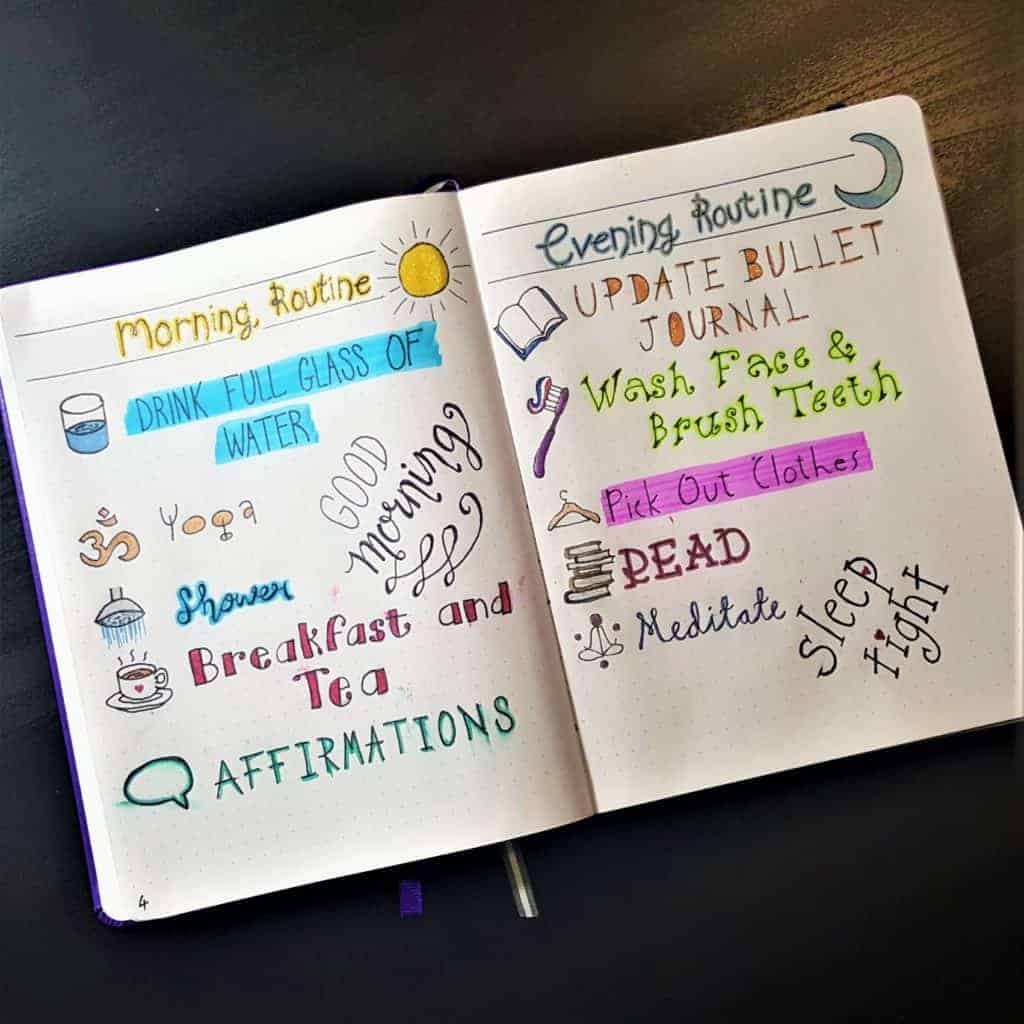 Morning And Evening Routines Using Your Bullet Journal To Start Your Day