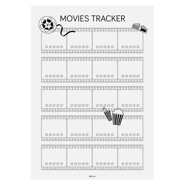 Movie Tracker Bullet Journal Printable