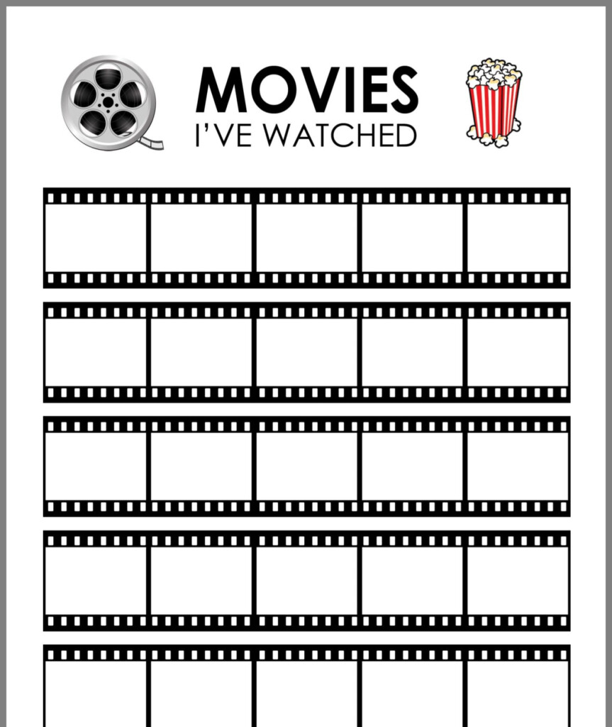 Movie Tracker Bullet Journal Printable