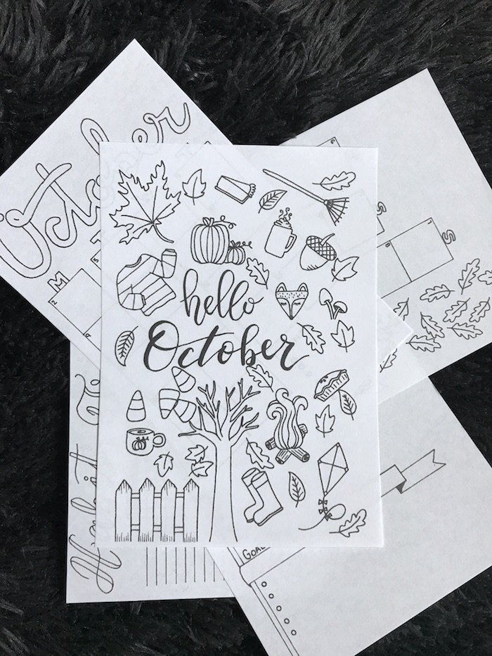 October Bullet Journal Setup Free Printable The Petite Planner