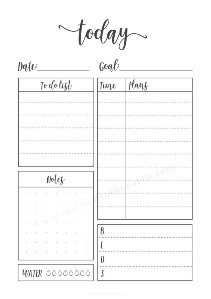 Printable Bullet Journal Daily Pages Bullet Journal Layout Templates 