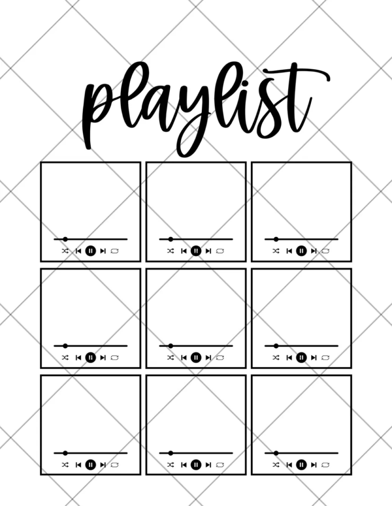 Printable Bullet Journal Playlist In 2023 Bullet Journal Print 