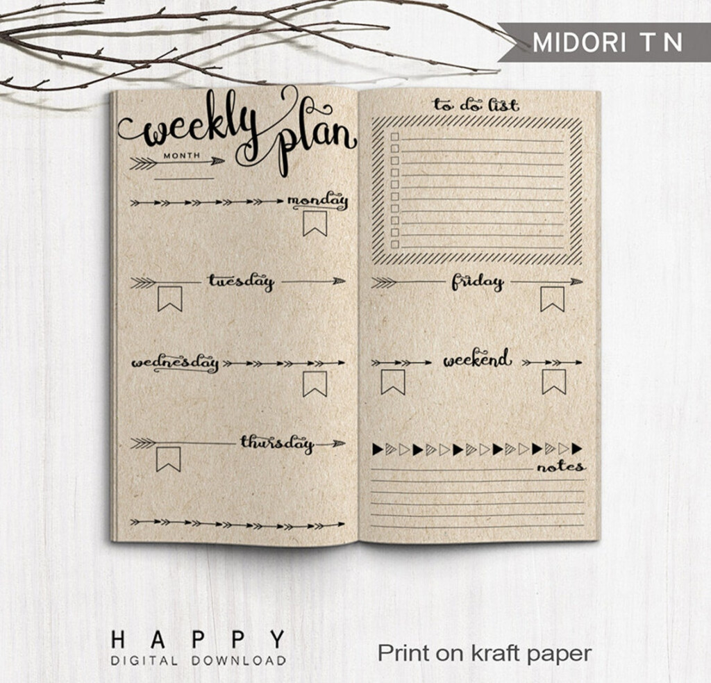 Printable Bullet Journal Weekly Inserts Printable Planner Etsy