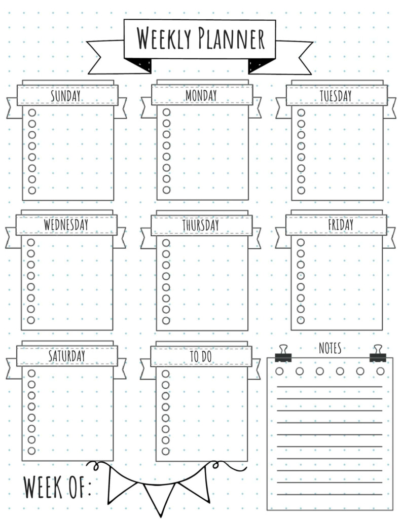 Printable Bullet Journal Weekly Layouts Ultimate Printables