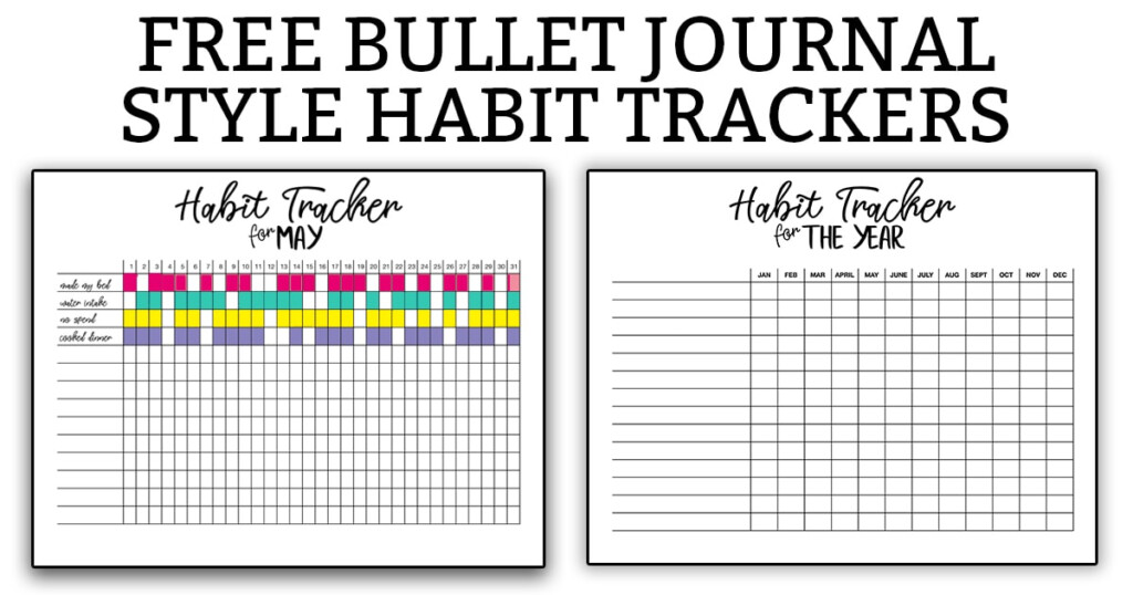 Printable Habit Tracker Bullet Journal