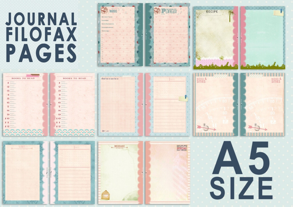 Printable Journal Pages For FIlofax A5 Size