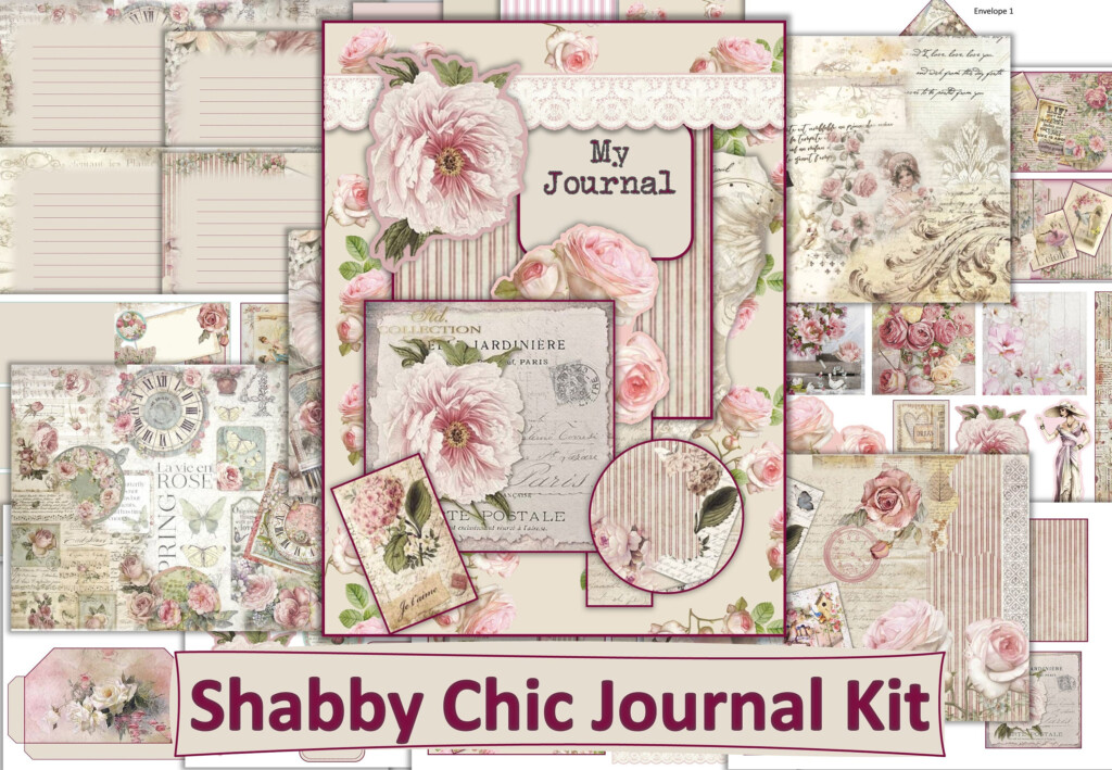 Shabby Chic Vintage Printable Junk Journal Kit With Free Etsy