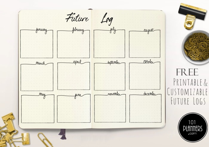 The Bullet Journal Future Log With Free Printables