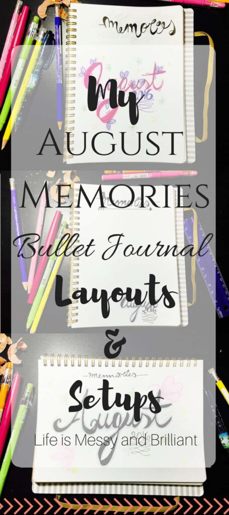 Three Inspirational Bullet Journal Monthly Memories Layout Setup