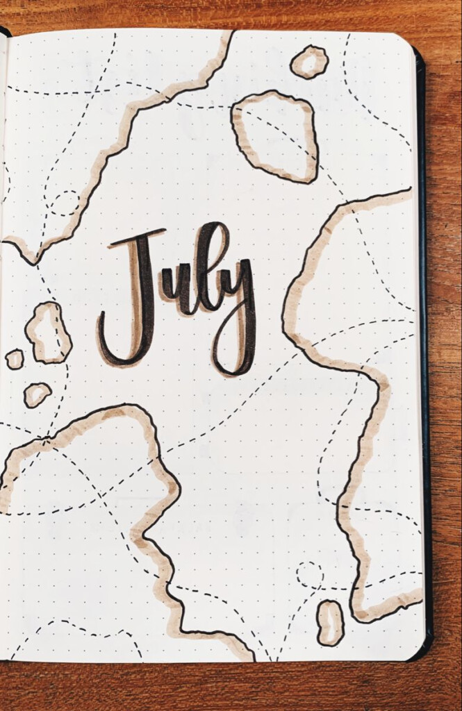 Vacation Summer Travel Traveling Maps World Map July 2021 Bujo 