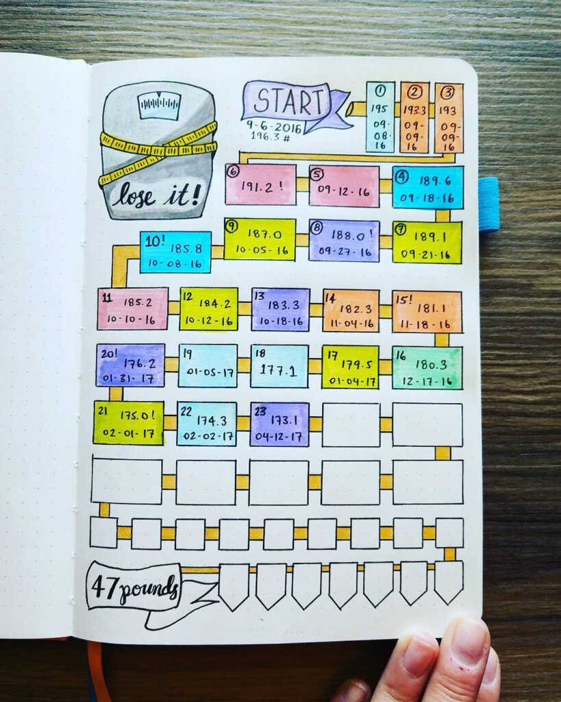 Weight Loss Bullet Journal Printables