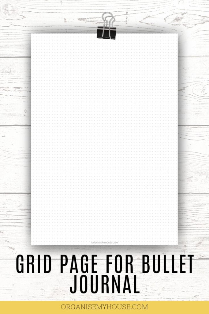 Free Full Page Bullet Journal Paper Printable Dot Grid